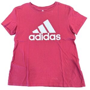 Adidas Golf Womens Pink Short Sleeve Graphic Logo T-Shirt Size M RN88387